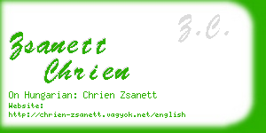 zsanett chrien business card